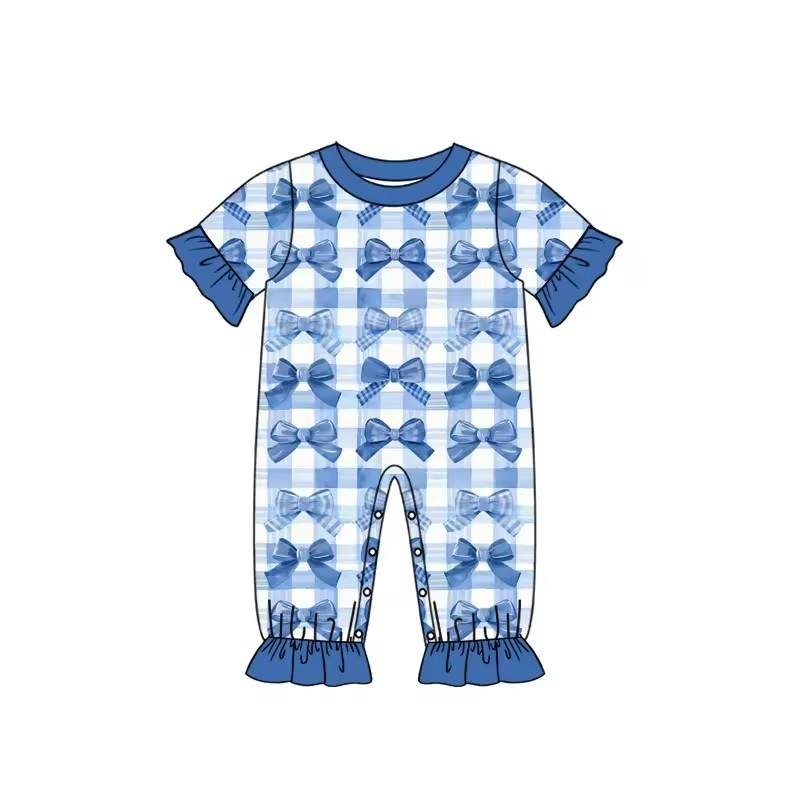 New Born Baby Girl Bow Pattern - Cotton Baby Onesies Zipper ulasan dan harga