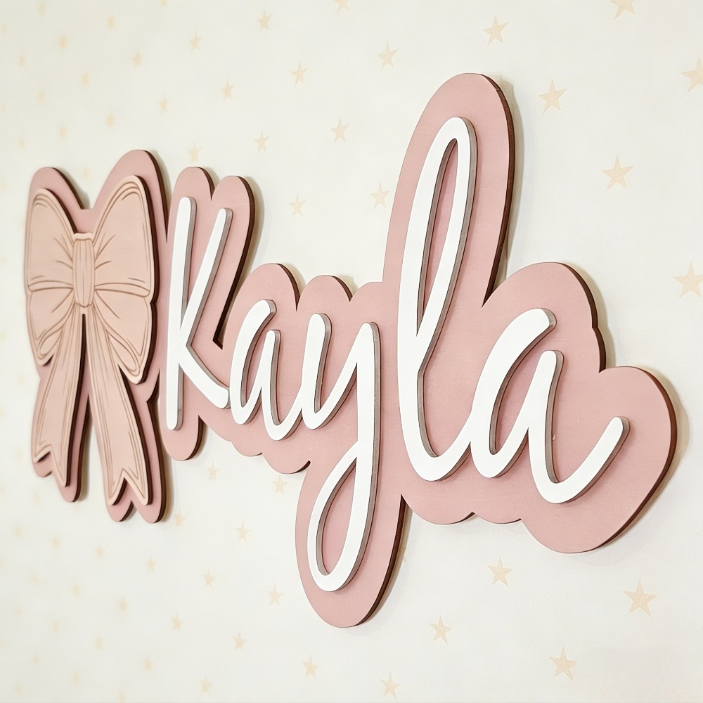 Customizable Bow-Shaped Wooden - Nursery ulasan dan harga
