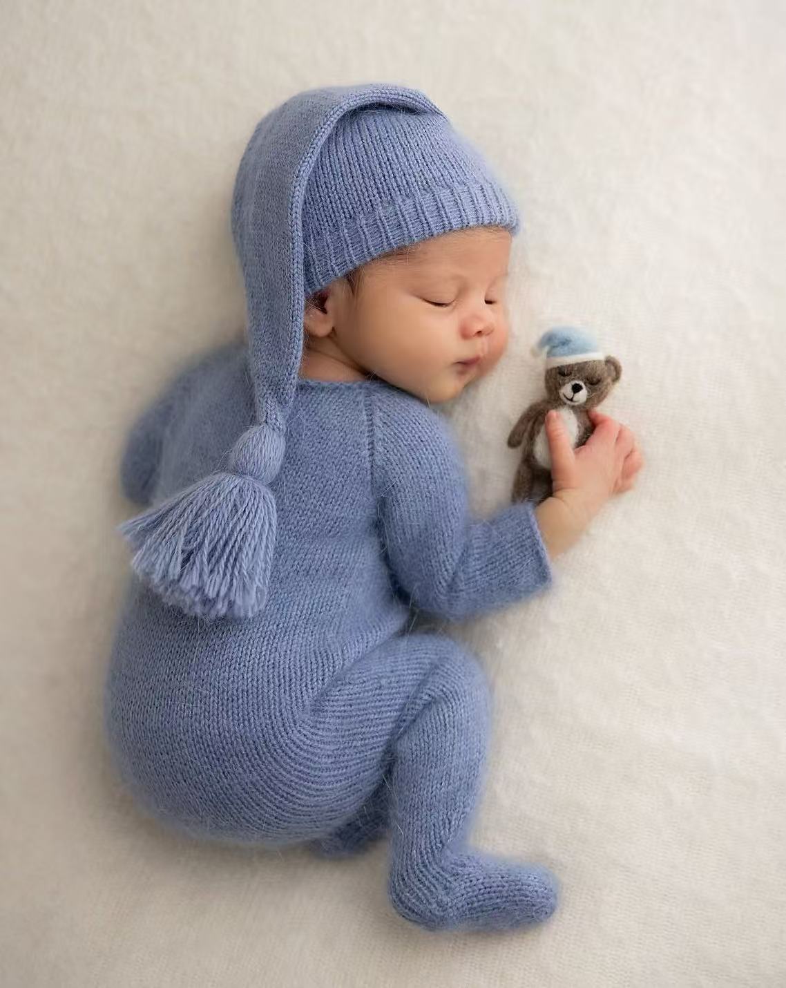 Newborn Baby Knitted Romper an - Infant Photography Props Outfit ulasan dan harga