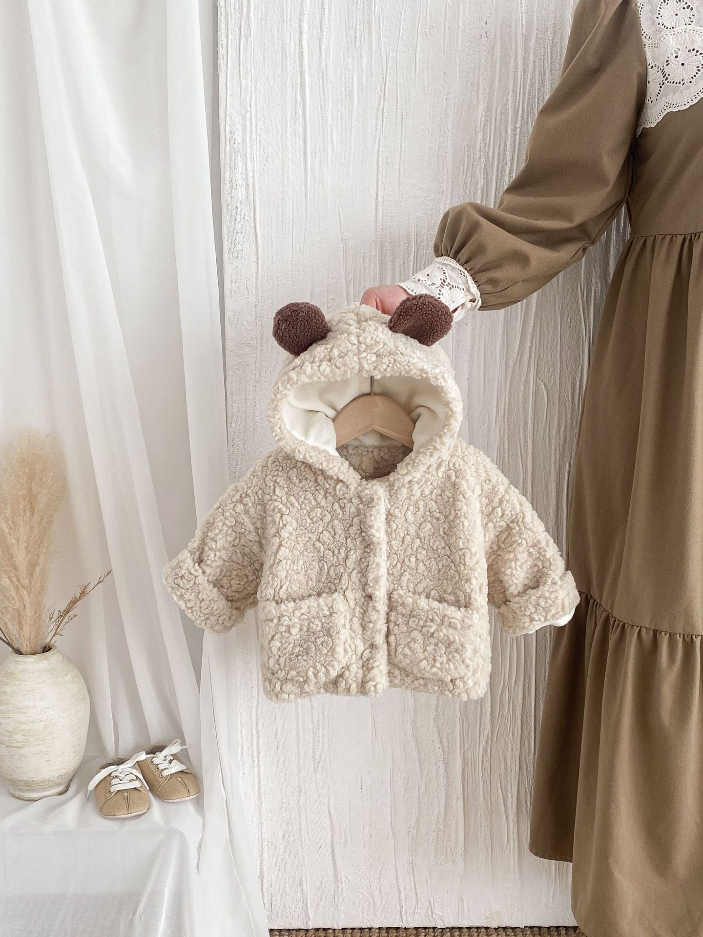 Infant Boy Girl Cute Bear Ears - Toddler Boy Winter Fleece Jacket ulasan dan harga